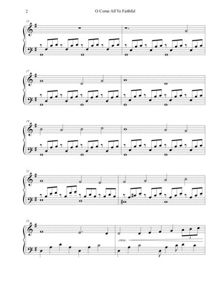 O Come All Ye Faithful Piano Solo Arrangement By Mary Fehrenbacher Music Page 2