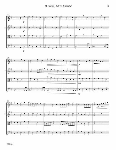 O Come All Ye Faithful String Quartet Unaccompanied Page 2