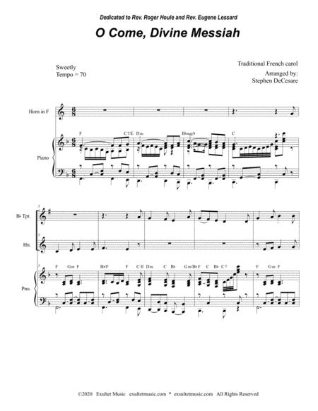 O Come Divine Messiah Duet For Bb Trumpet And French Horn Page 2