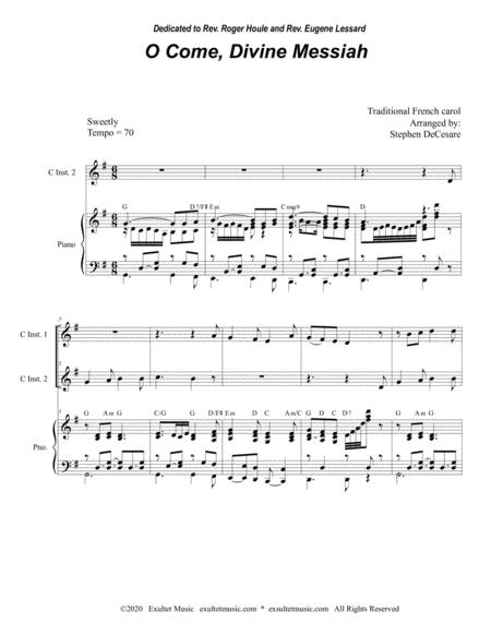 O Come Divine Messiah Duet For C Instruments Page 2