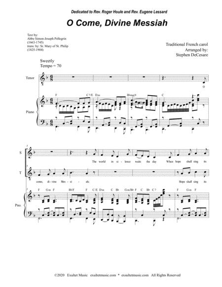 O Come Divine Messiah For 2 Part Choir Soprano And Tenor Page 2