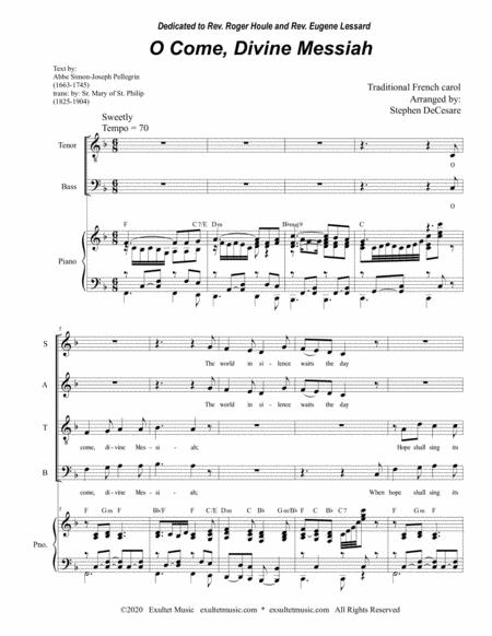 O Come Divine Messiah For Satb Page 2