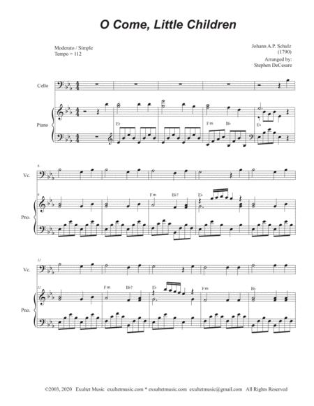 O Come Little Children Cello Solo And Piano Page 2