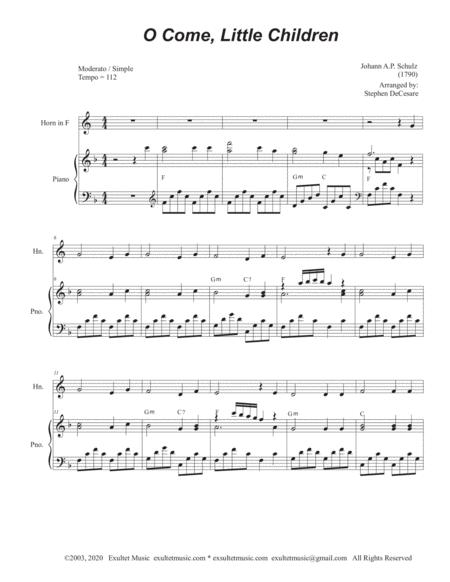 O Come Little Children French Horn Solo And Piano Page 2