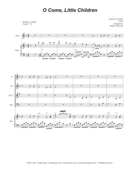 O Come Little Children Woodwind Quartet And Piano Page 2