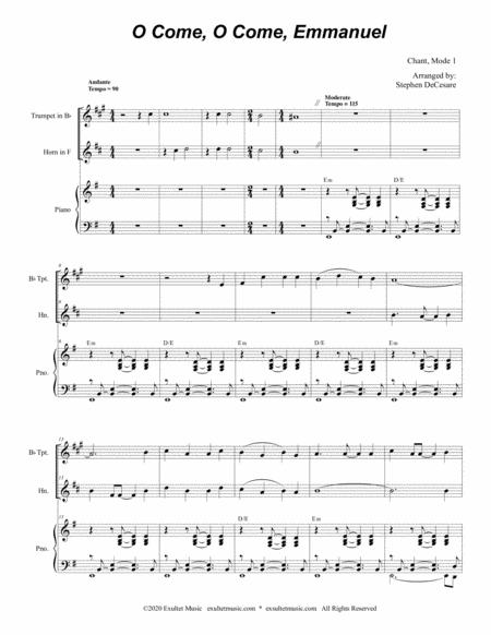 O Come O Come Emmanuel Duet For Bb Trumpet And French Horn Page 2