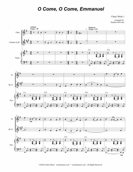 O Come O Come Emmanuel Duet For Flute And Bb Clarinet Page 2