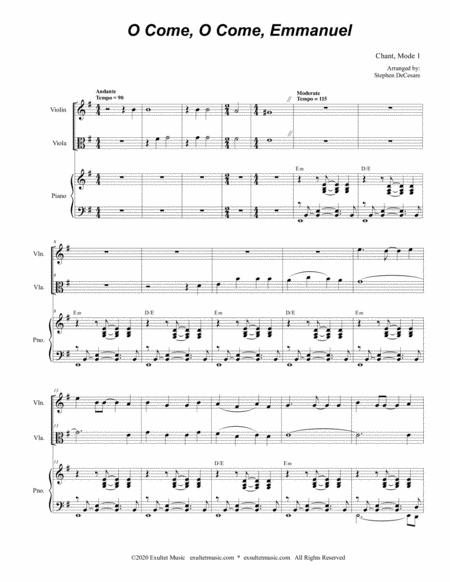 O Come O Come Emmanuel Duet For Violin And Viola Page 2