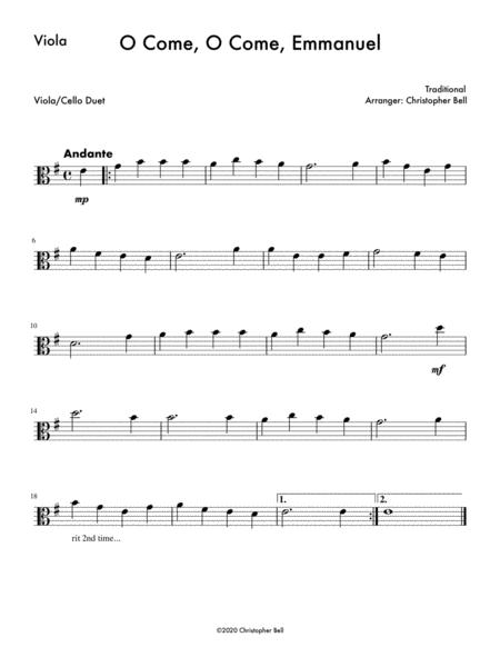 O Come O Come Emmanuel Easy Viola Cello Duet Page 2