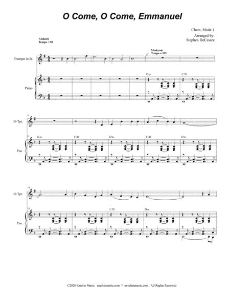 O Come O Come Emmanuel For Bb Trumpet Solo And Piano Page 2