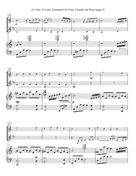 O Come O Come Emmanuel For Flute Clarinet And Piano Page 2