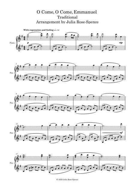 O Come O Come Emmanuel For Solo Piano Page 2