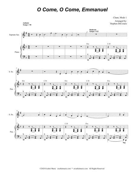 O Come O Come Emmanuel For Soprano Saxophone And Piano Page 2