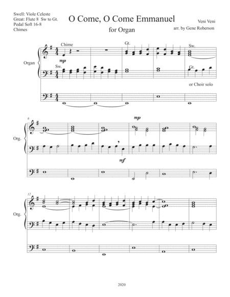 O Come O Come Emmanuel Organ Solo Page 2