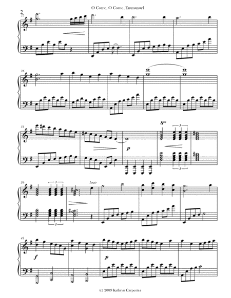 O Come O Come Emmanuel Piano Page 2