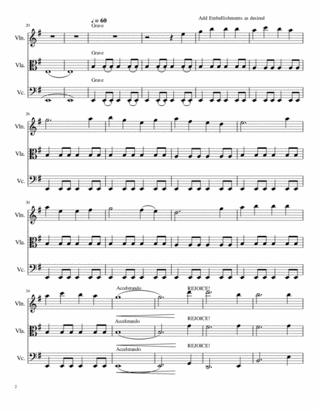 O Come O Come Emmanuel String Trio Page 2