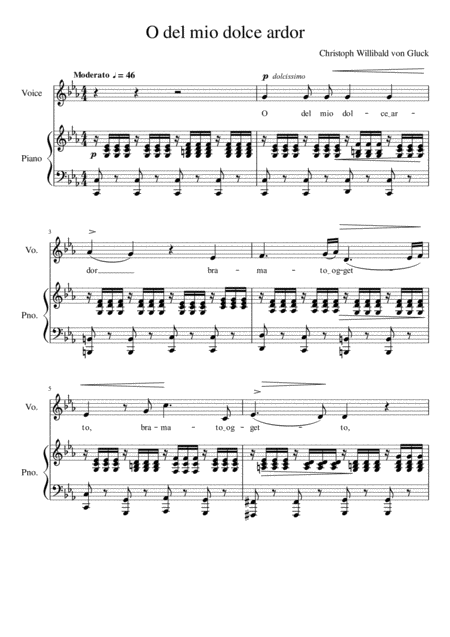 O Del Mio Dolce Ardor C Minor Page 2