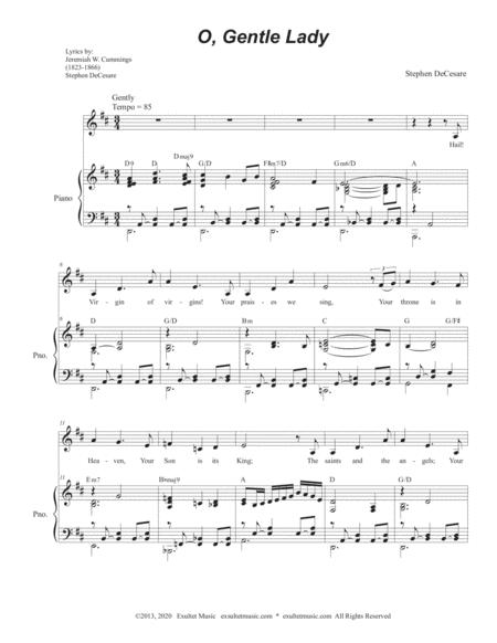 O Gentle Lady Unison Choir Page 2