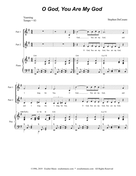 O God You Are My God For 2 Part Choir Page 2