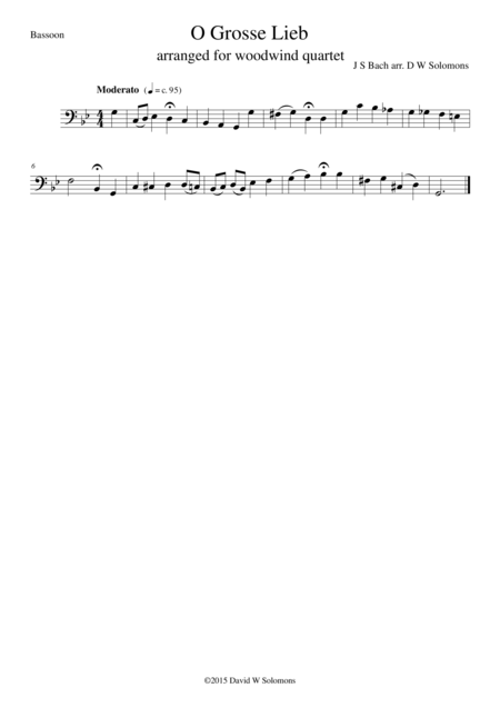 O Grosse Lieb For Woodwind Quartet Page 2