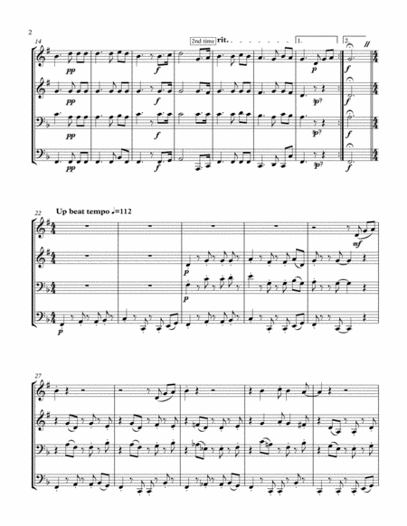 O Happy Day Brass Quartet Page 2