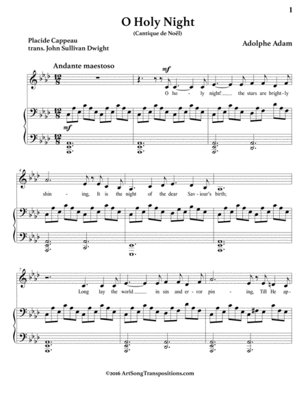 O Holy Night A Flat Major Page 2