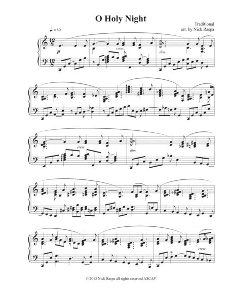 O Holy Night Advanced Intermediate Piano Page 2