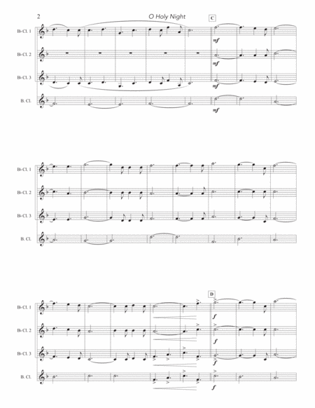 O Holy Night Clarinet Quartet Page 2