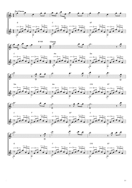 O Holy Night Duet Guitar Score Page 2