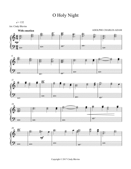 O Holy Night Easy Piano Solo Page 2