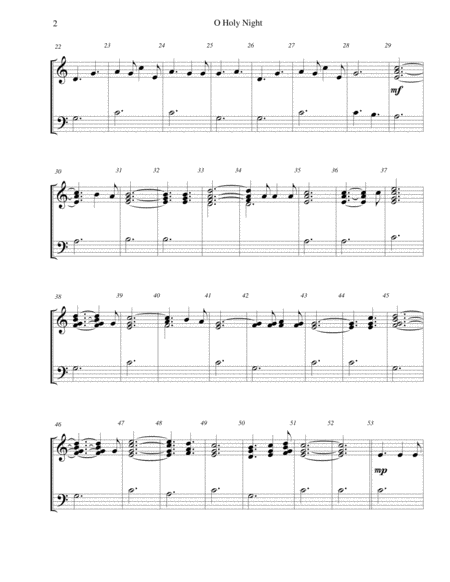 O Holy Night For 2 Octave Handbell Choir Page 2