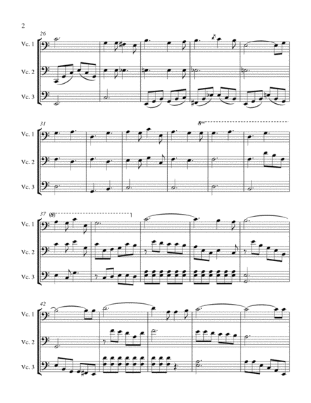 O Holy Night For Cello Trio Page 2