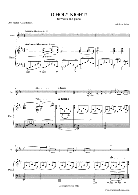 O Holy Night For Violin And Piano Page 2