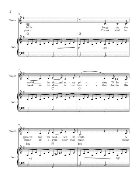 O Holy Night In G Major Alto Voice And Easy Piano Page 2