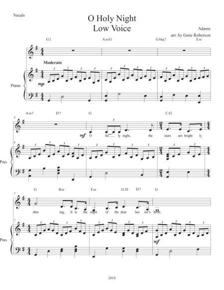 O Holy Night Low Vocal Solo Page 2
