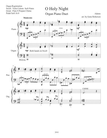 O Holy Night Organ Piano Duet Advanced Page 2