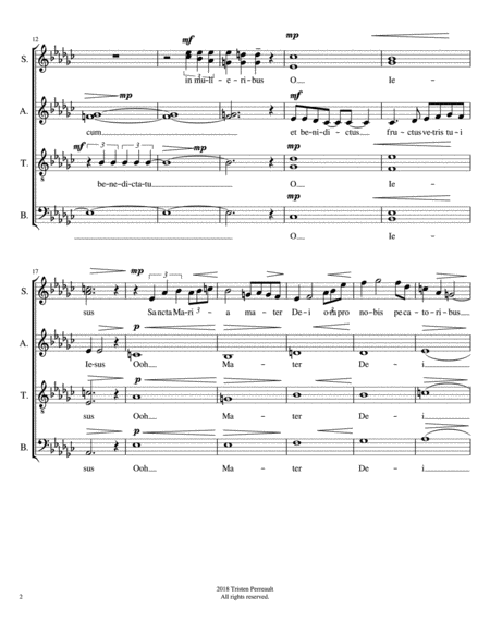 O Holy Night Piano Accompaniment For Satb Vocal Quartet Viola Page 2