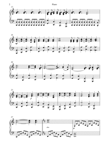O Holy Night Piano Part Only Page 2