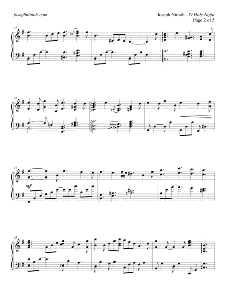 O Holy Night Piano Part Page 2