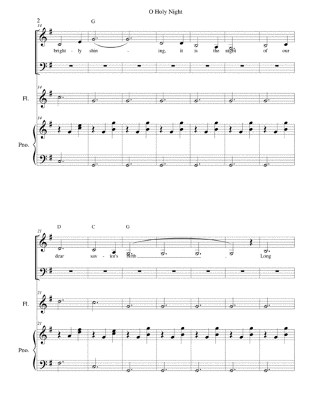 O Holy Night Satb Flute Or Violin Or Cello Or French Horn And Piano Page 2