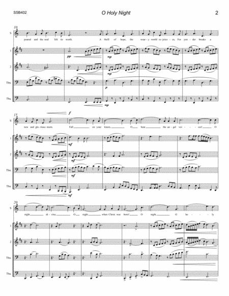 O Holy Night Soprano Solo With Brass Quartet Optional Piano Page 2