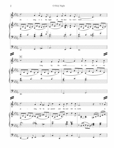 O Holy Night Soprano Voice Organ Set Of Parts Page 2