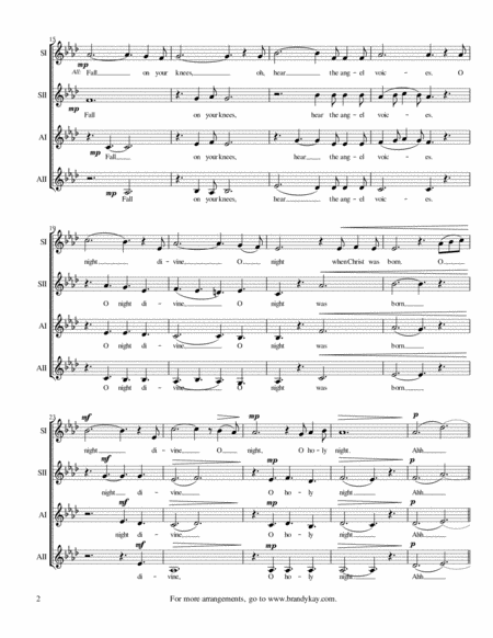 O Holy Night Ssaa A Cappella Page 2