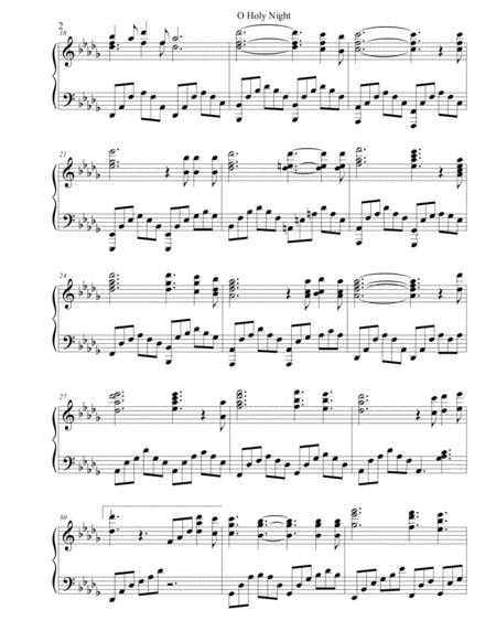 O Holy Night Traditional Sheet Music Advanced Piano Page 2