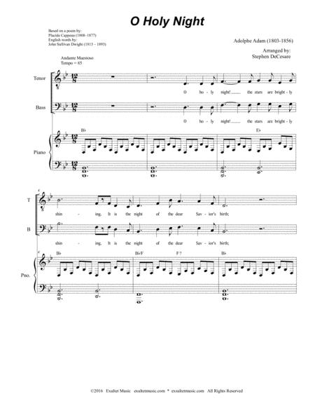 O Holy Night Vocal Quartet Satb Medium Low Key Page 2