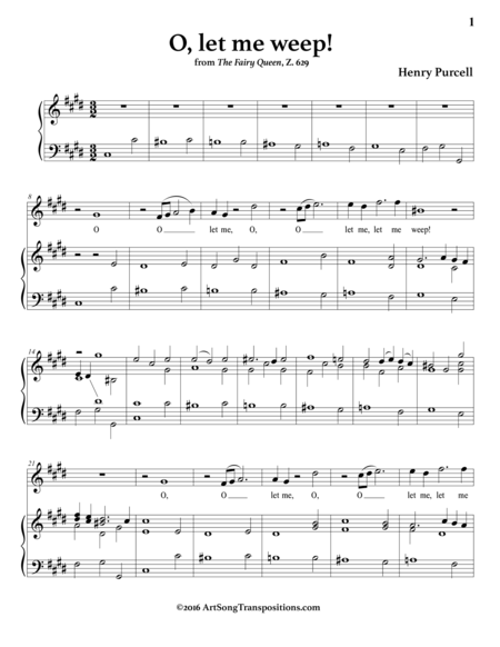 O Let Me Weep C Sharp Minor Page 2