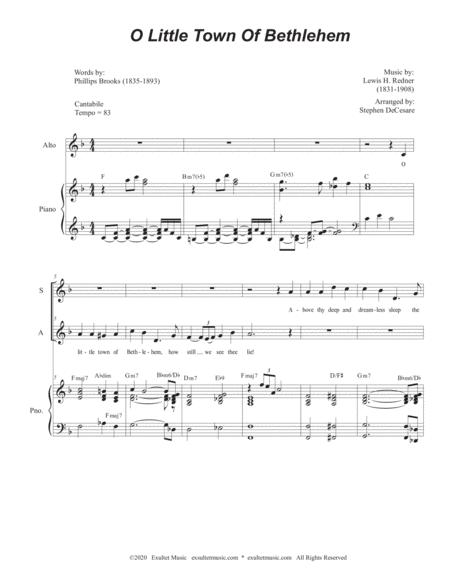 O Little Town Of Bethlehem 2 Part Choir Sa Page 2