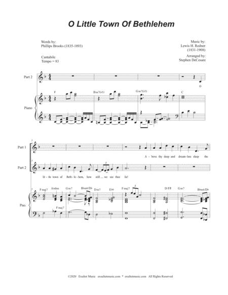O Little Town Of Bethlehem 2 Part Choir Page 2