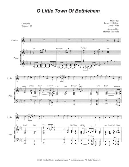 O Little Town Of Bethlehem Alto Saxophone And Piano Page 2