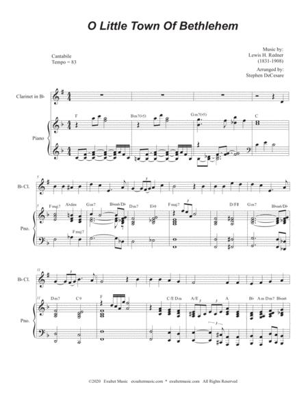 O Little Town Of Bethlehem Bb Clarinet Solo And Piano Page 2